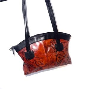 C.L. Whiting Leaf Leather 1996 and Brown Leaf Shoulder Bag